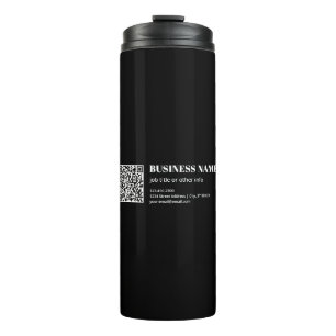 Garrafa Térmica Código QR personalizado & Texto retrô-moderno edit