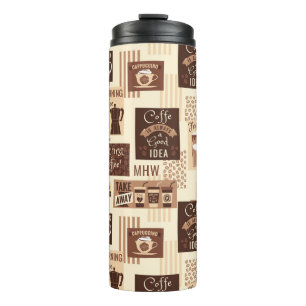Garrafa Térmica Coffee Padrão monograma personalizado tumbler