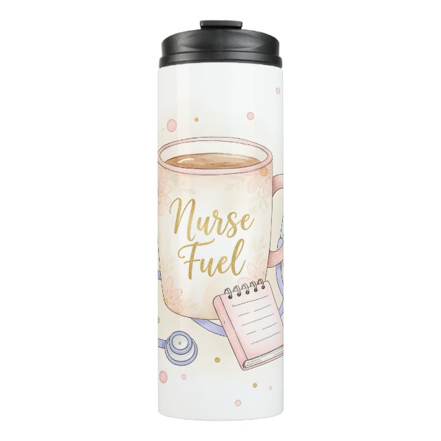 Garrafa Térmica Coffee, Scrubs & Kindness  (Frente)