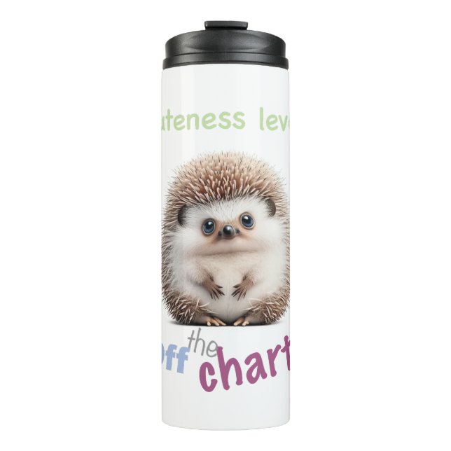 Garrafa Térmica Coisa Engraçada e Engraçada de Nível de Cuteness (Frente)