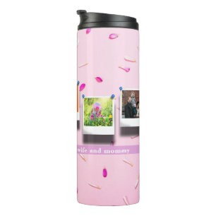 Garrafa Térmica Colagem de Fotos de Dia de as mães Personalizada G