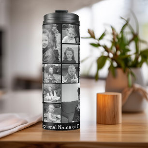 Garrafa Térmica Colagem de fotos do Instagram - Até 14 fotos em p