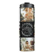 Colagem de Fotos e Monogramas Chic Black Modernos