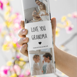 Garrafa Térmica Colagem de Fotos Moderna Amor Você Avó Melhor Pres