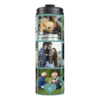 Colagem de fotos monograma personalizado moderno v