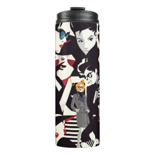 Garrafa Térmica Colagem de meninas modestas: pop