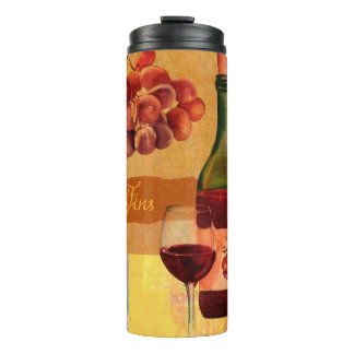 Garrafa Térmica Colagem de vinhos com estilo Vintage com um desenh