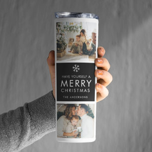 Garrafa Térmica Colagem Moderna “Feliz Natal” Multi Foto