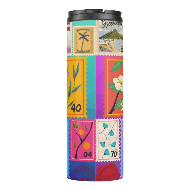 Garrafa Térmica Coleção de Carimbos Aleatórios Falso Masterícula (Verso)