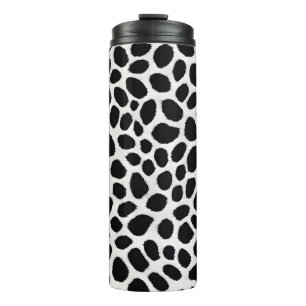 Garrafa Térmica Coleção de Luxo de Leopardo Branco Elegante