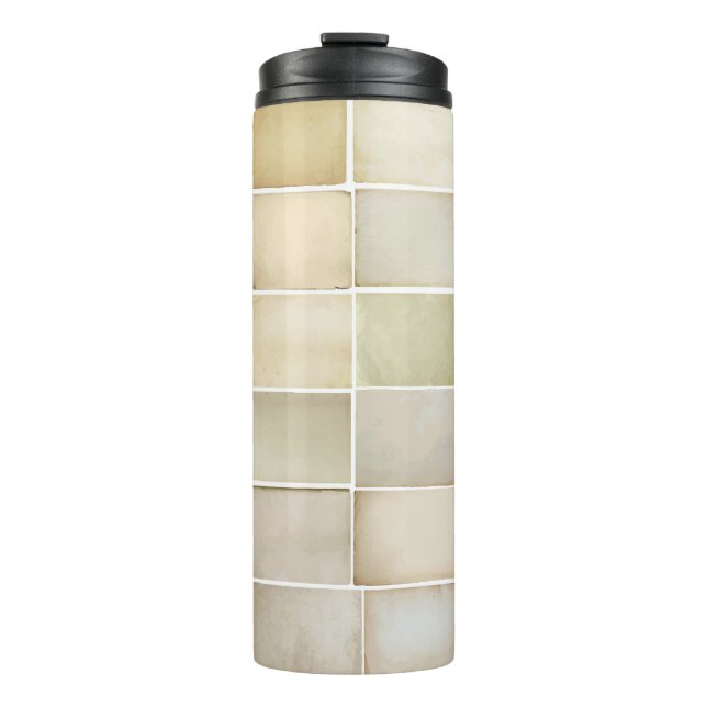 Garrafa Térmica Coleção de safras: conjunto de papel antigo. (Frente)