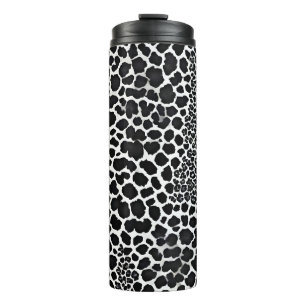 Garrafa Térmica Coleção Elegante de Leopardo Branco Moderno de Lux