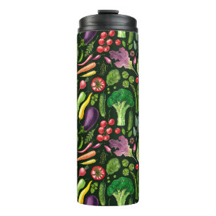 Garrafa Térmica Colheita de hortas e herbáceas em preto