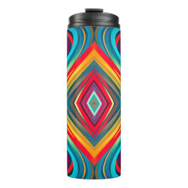 Garrafa Térmica Color Wave Fusion – Modern Abstract Swirl Art