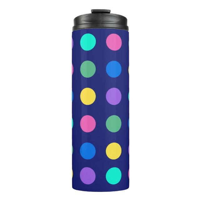 Garrafa Térmica Colorful Geometric Dots Drinkware Design -  (Frente)