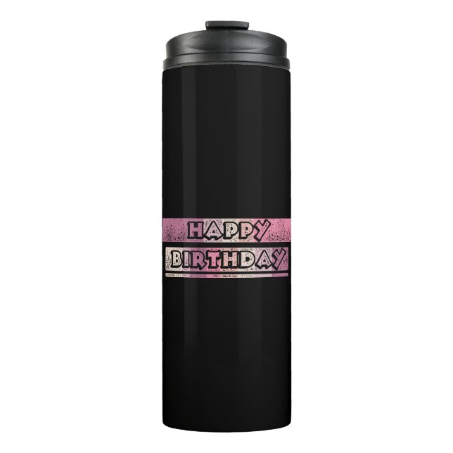 Garrafa Térmica colorful happy birthday (Frente)
