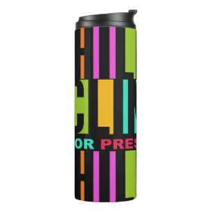 Garrafa Térmica Colorful Hillary Clinton 2016 tumbler