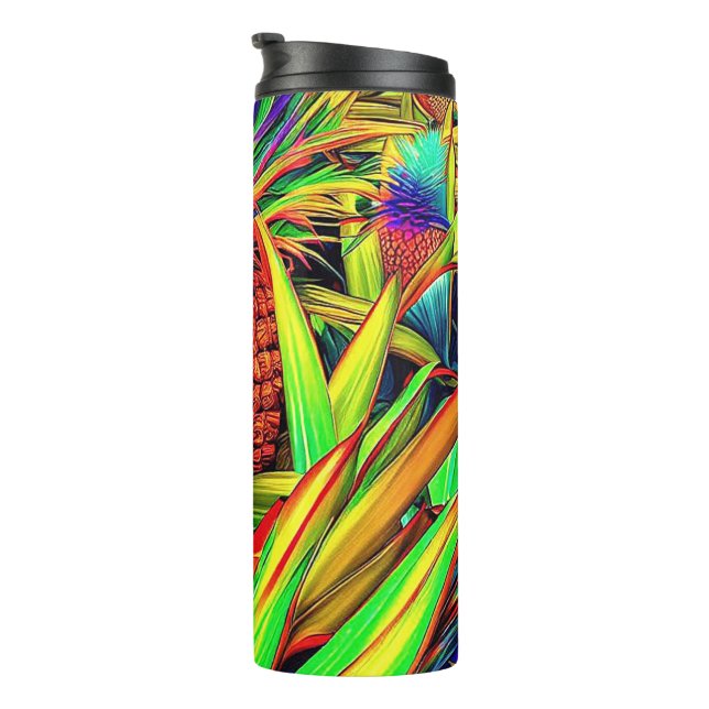 GARRAFA TÉRMICA COLORFUL PINEAPPLE  PATTERNS  (Rotação à direita)