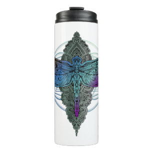 Garrafa Térmica Colorida Dragonfly T Shirt Lotus Flower