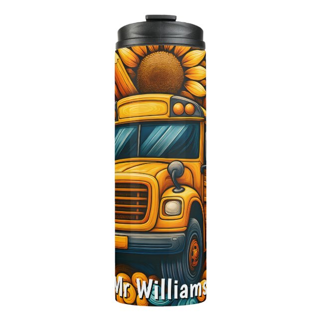 Garrafa Térmica Colourful Crayons Bus Driver Thermal Tumbler (Frente)