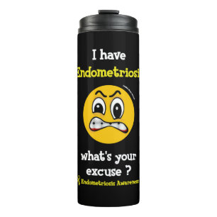 Garrafa Térmica Com licença... Endometriose Tumbler Térmico