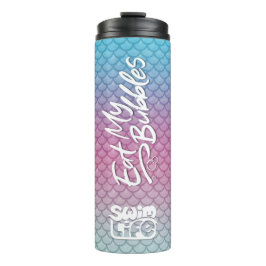 Garrafa Térmica "Coma as minhas bolhas" Teal/Rosa/Espuma dimension