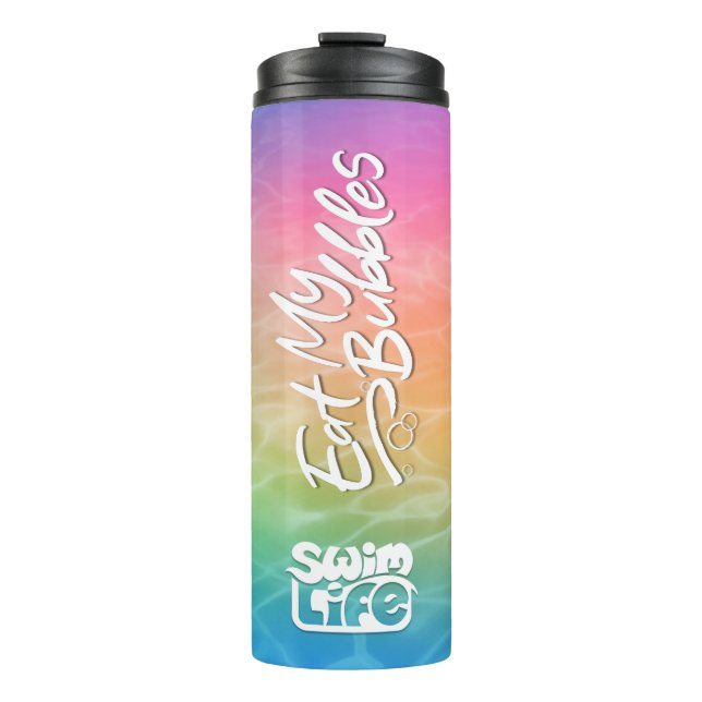 Garrafa Térmica "Coma as minhas bolhas" Unicorn Bathwater cor Nata (Frente)