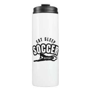 Garrafa Térmica comer dormir futebol repetir