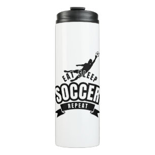 Garrafa Térmica comer dormir futebol repetir