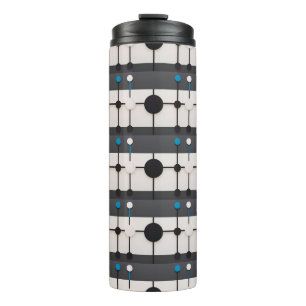 Garrafa Térmica Composição Geométrica Abstrata com Círculos