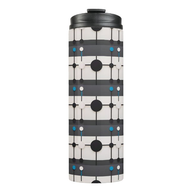 Garrafa Térmica Composição Geométrica Abstrata com Círculos (Frente)
