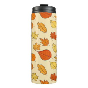 Garrafa Térmica Conceito de Folha: Padrão de Símbolo de Outono