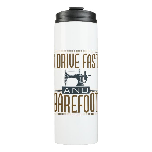 Garrafa Térmica Conduzo Máquina de costura rápida e descalça (Frente)