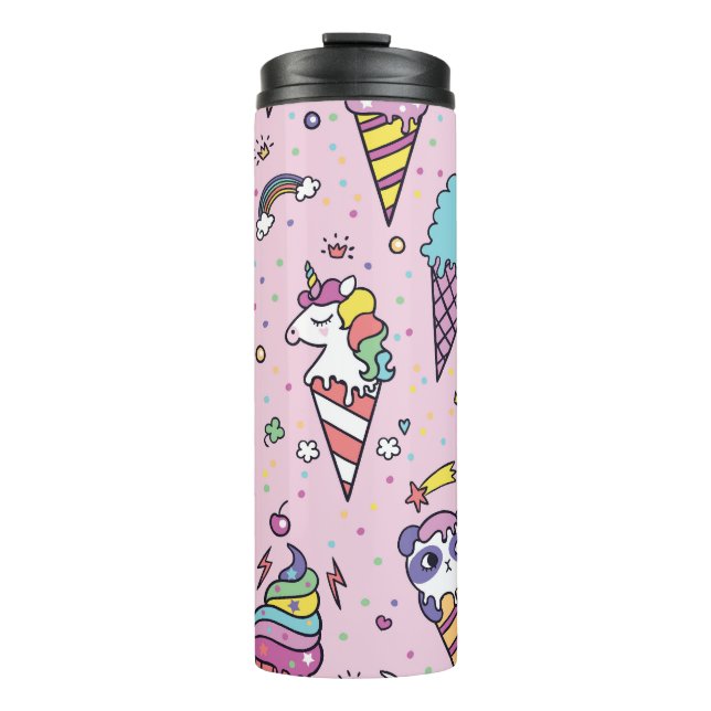 Garrafa Térmica Cones de Sorvete de animais (Frente)
