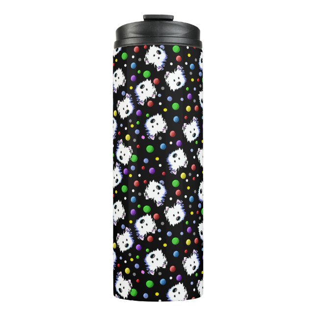 Garrafa Térmica Confetti Westie Thermal Tumbler (Frente)