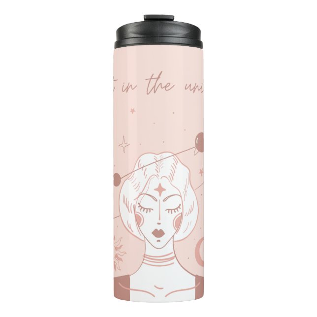 Garrafa Térmica Confiança na Positividade Espiritual Universo (Frente)