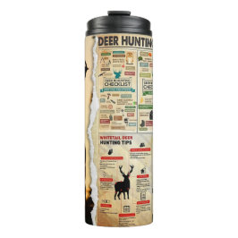 Garrafa Térmica Conhecimento personalizado de veados em branco