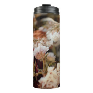 Garrafa Térmica Conjunto de flores, abstrato de cartões de saudaçã