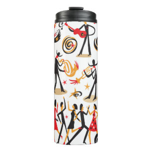 Garrafa Térmica Conjunto de ícones de Jazz: fundo branco isolado