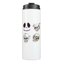 Conjunto de Quatro Ilustrações Únicas de Caveiras