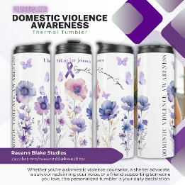 Garrafa Térmica Conscientização Personalizada sobre Violência Domé