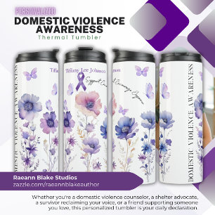Garrafa Térmica Conscientização Personalizada sobre Violência Domé