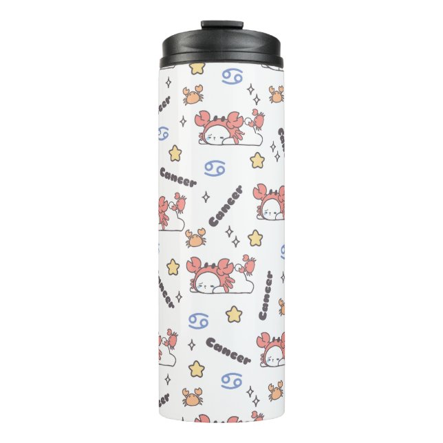 Garrafa Térmica Constelação de Cancer Cozy Bunny & Crab Zodiac (Frente)