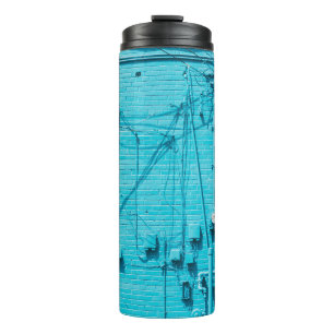 GARRAFA TÉRMICA CONTADOR ELÉTRICO NA PAREDE BRICK AZUL