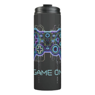 Garrafa Térmica Controlador de Jogo Cyberpunk - Neon Game On Tech