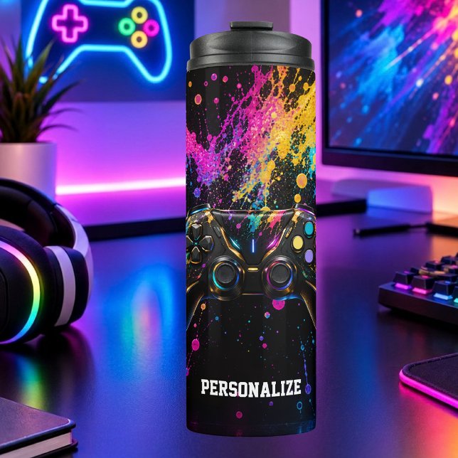 Garrafa Térmica Controle de Jogo (Gaming Controller Thermal Tumbler 
)