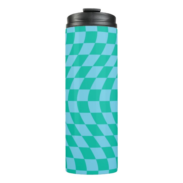 Garrafa Térmica Controlos Vermelhos De Pastel Vermelhos Retroativo (Frente)