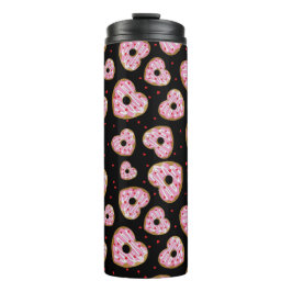 Garrafa Térmica Cookies de Coração Rosa Bonitos