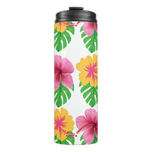 Garrafa Térmica Copo com flores tropicais