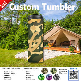 Garrafa Térmica Copo de Camping | ADICIONE INICIAL Camuflagem Cria